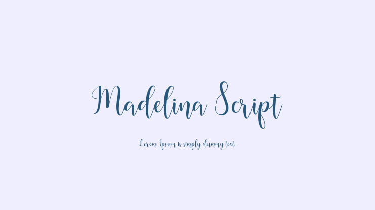 Madelina Script Font Family