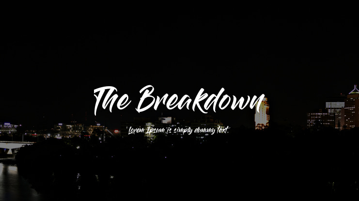 The Breakdown Font