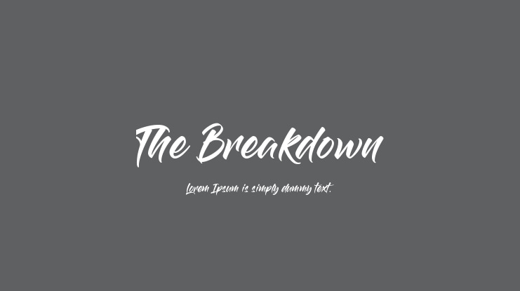 The Breakdown Font