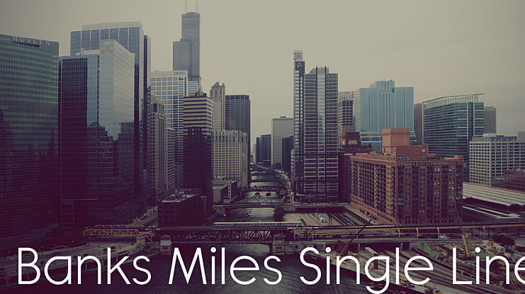Banks Miles Single Line Font