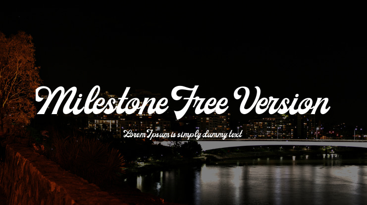 Milestone Free Version Font