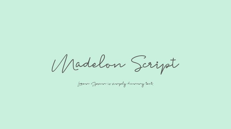 Madelon Script Font