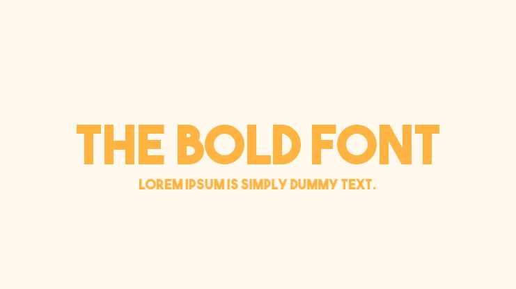 The Bold Font