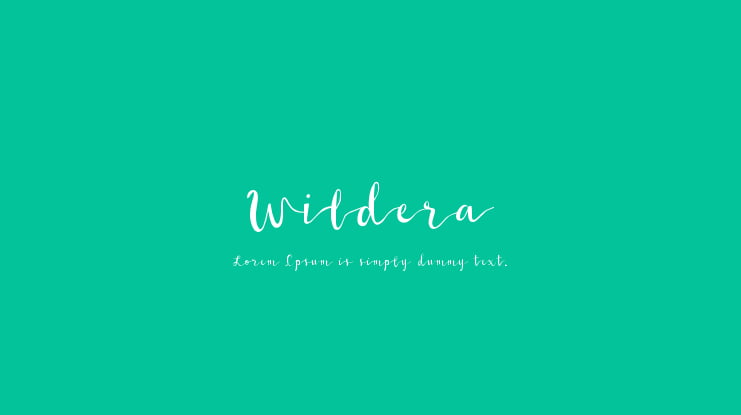 Wildera Font
