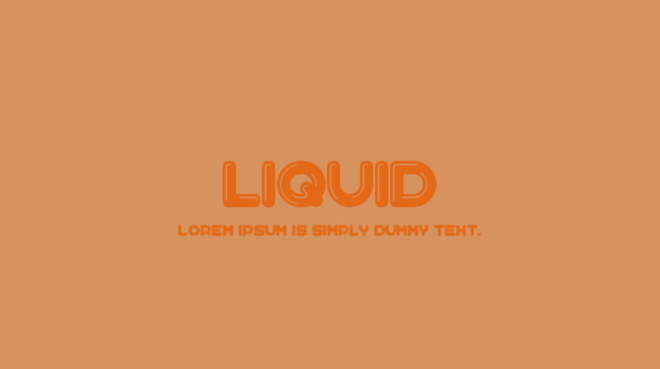 Liquid Font Family