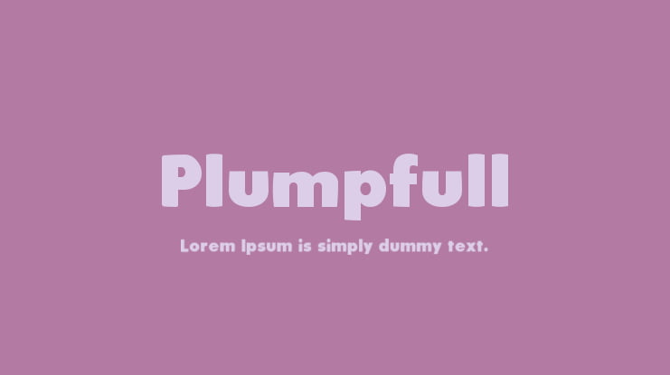 Plumpfull Font