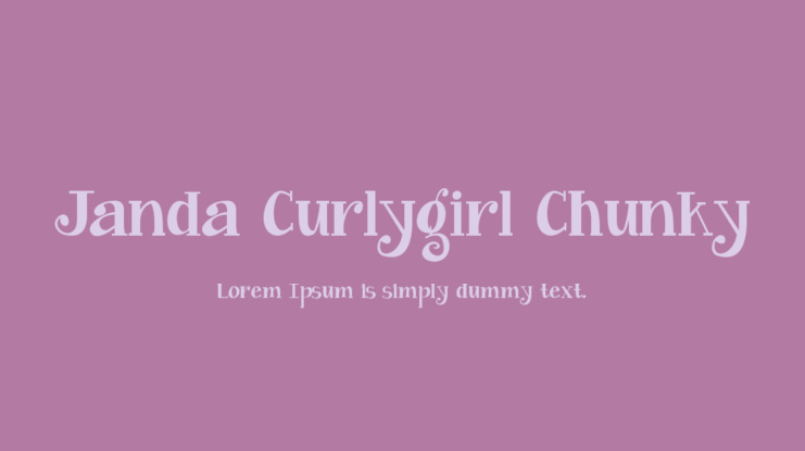 Janda Curlygirl Chunky Font Family