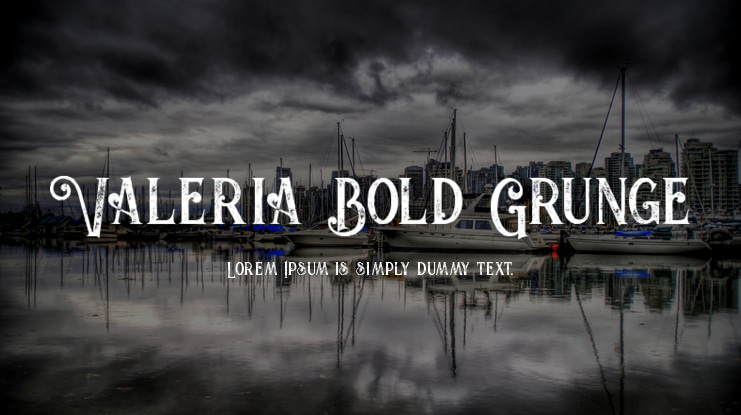 Valeria Bold Grunge Font Family