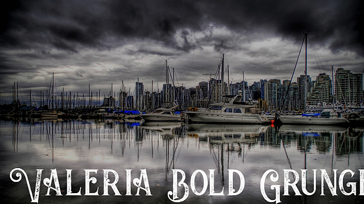 Valeria Bold Grunge Font Family