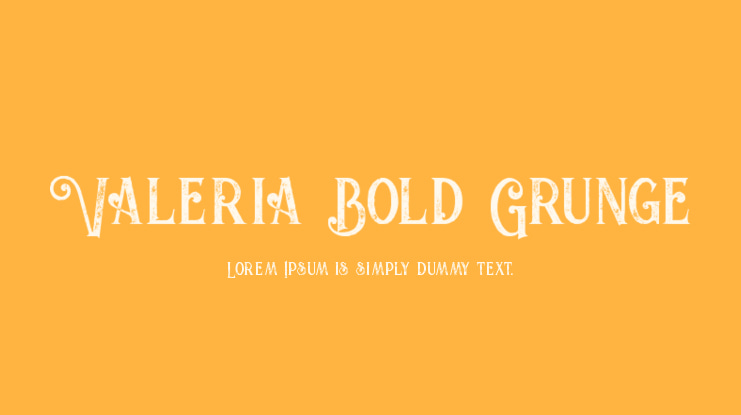 Valeria Bold Grunge Font Family