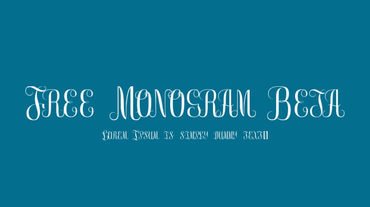 Free Monogram Beta Font Family