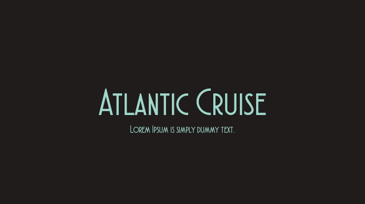 Atlantic Cruise Font