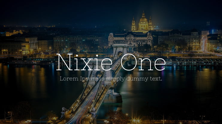 Nixie One Font Family