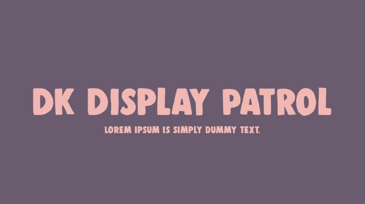 DK Display Patrol Font