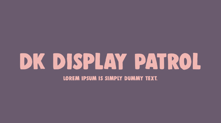 DK Display Patrol Font