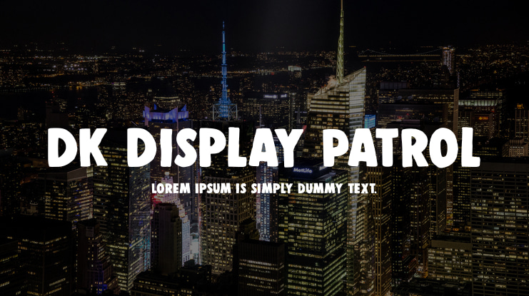 DK Display Patrol Font