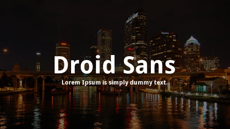 Droid Sans Font Family