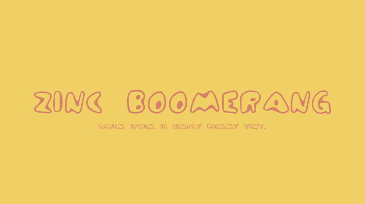 Zinc Boomerang Font