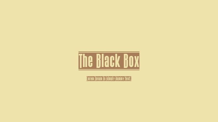 The Black Box Font Family
