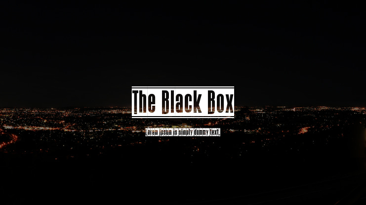 The Black Box Font Family