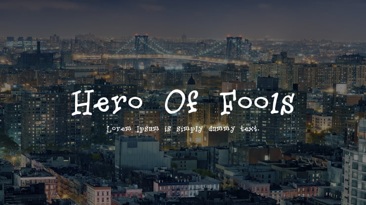 Hero Of Fools Font