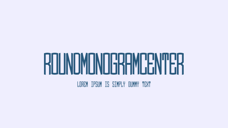 Round_Monogram_Center Font Family