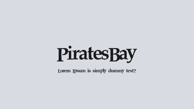 PiratesBay Font