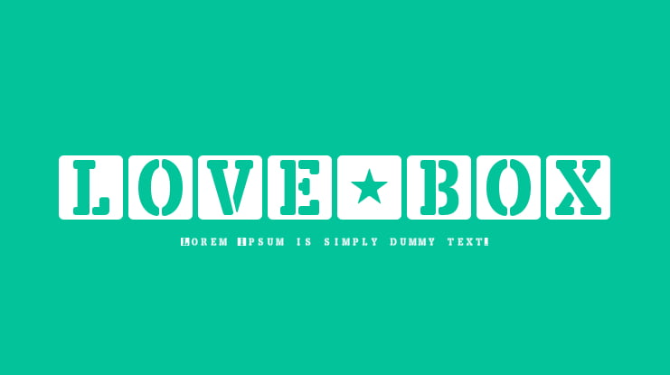 LOVE-BOX Font