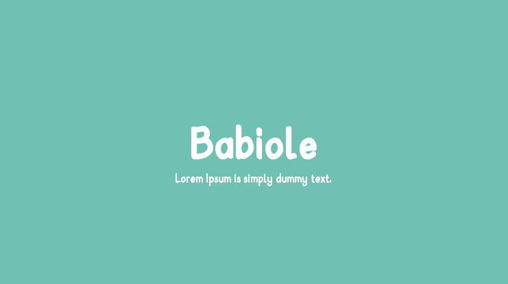 Babiole Font Family