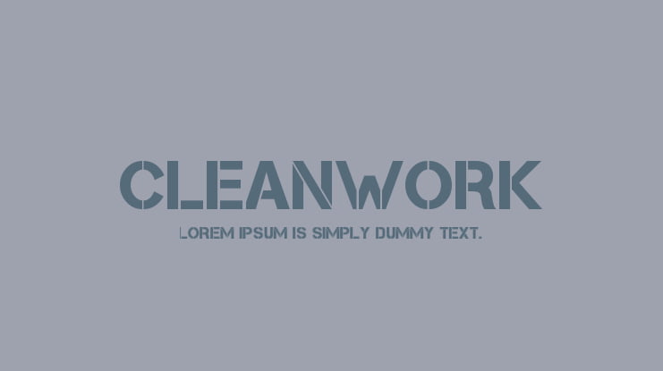 Cleanwork Font