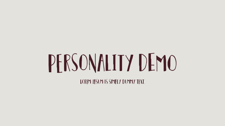 Personality DEMO Font