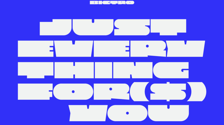 Bigtro Bold Display Font