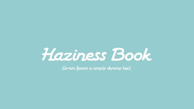 Haziness Book Font Family