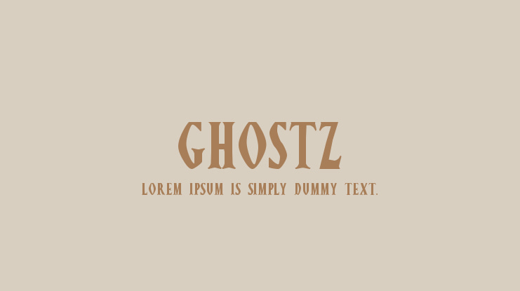 Ghostz Font Family