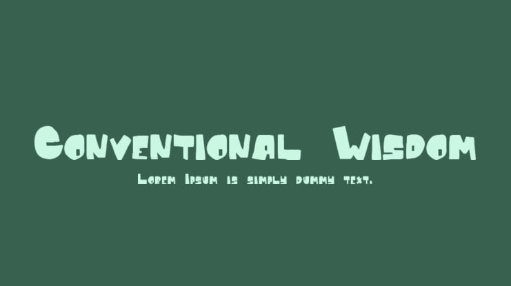 Conventional Wisdom Font