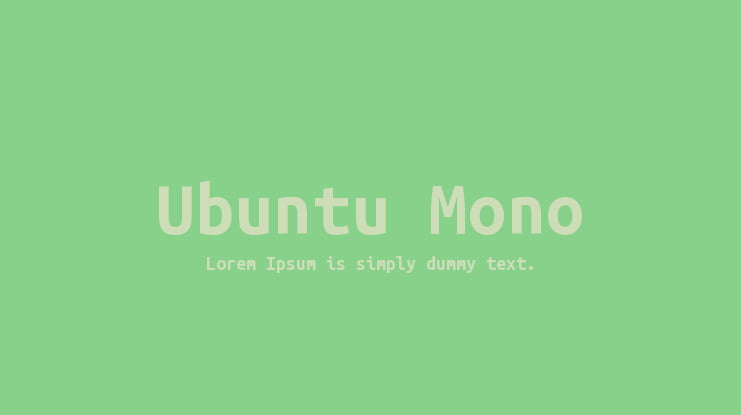 Ubuntu Mono Font Family