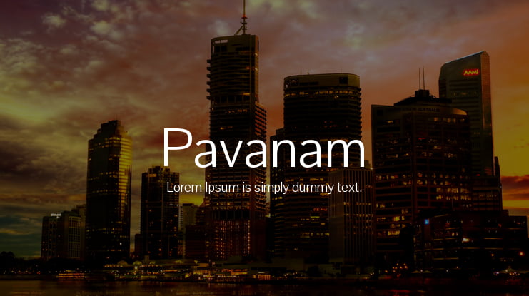 Pavanam Font