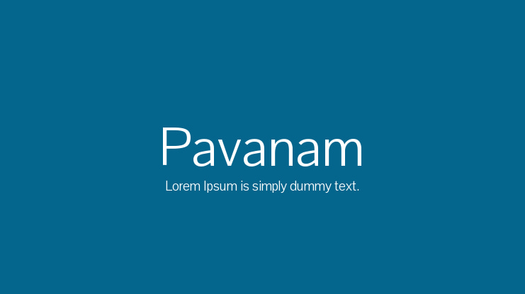 Pavanam Font