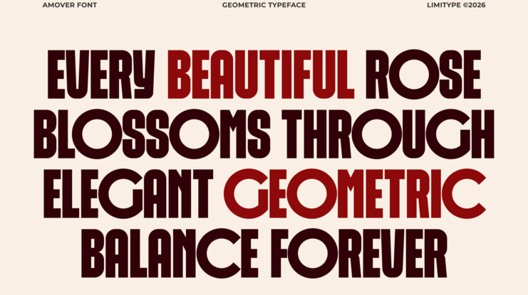 Amover Bold Geometric Font