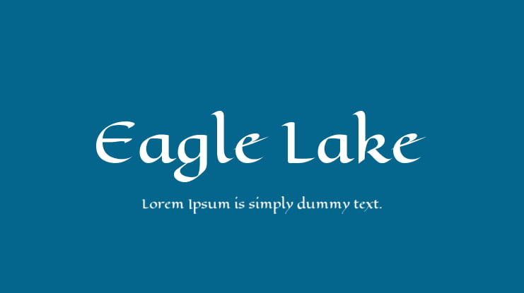 Eagle Lake Font