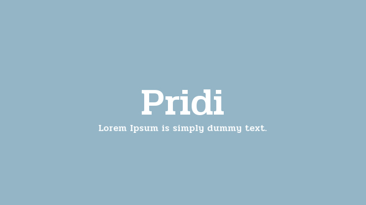 Pridi Font Family