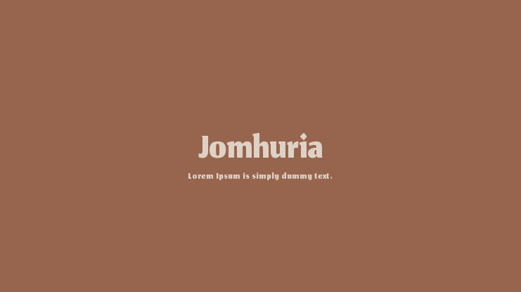 Jomhuria Font