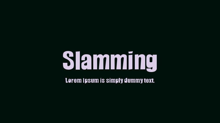 Slamming Font