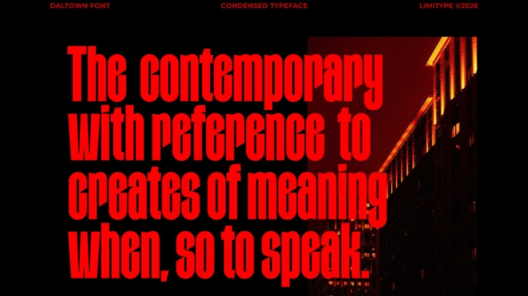 Daltown Bold Condensed Font