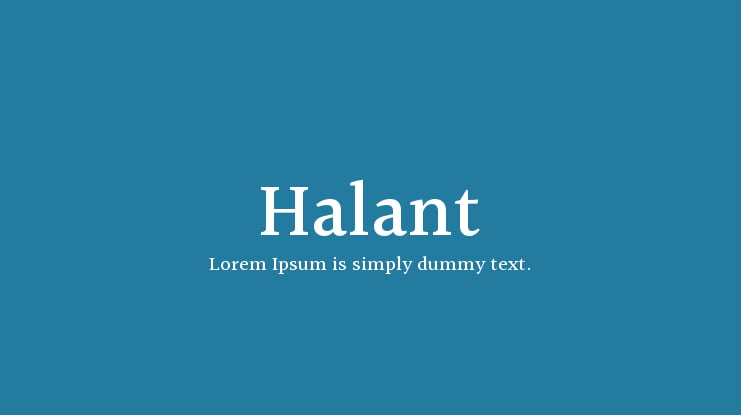 Halant Font Family
