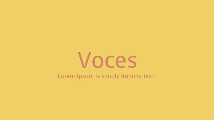 Voces Font