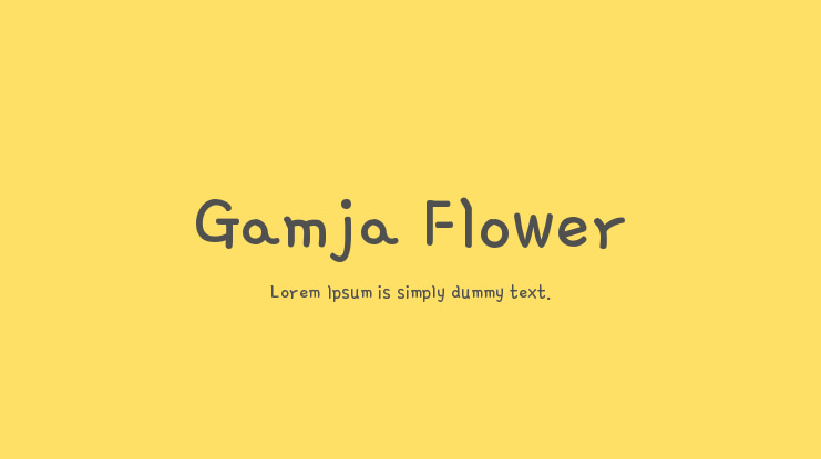 Gamja Flower Font