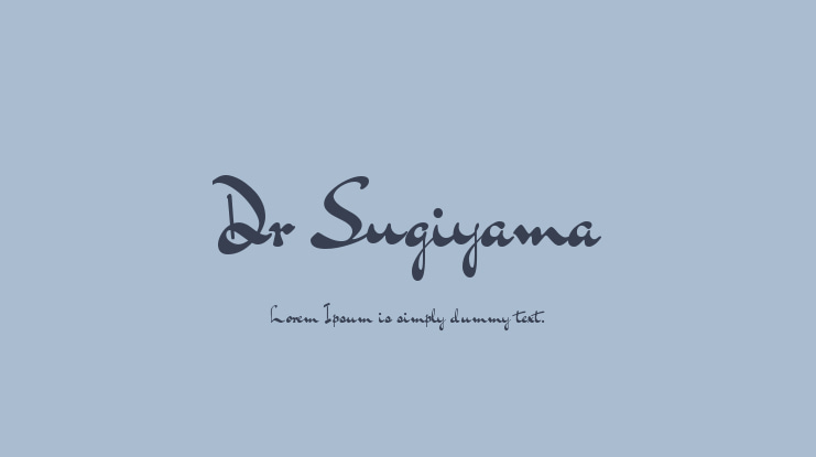 Dr Sugiyama Font