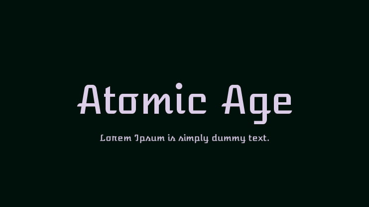 Atomic Age Font