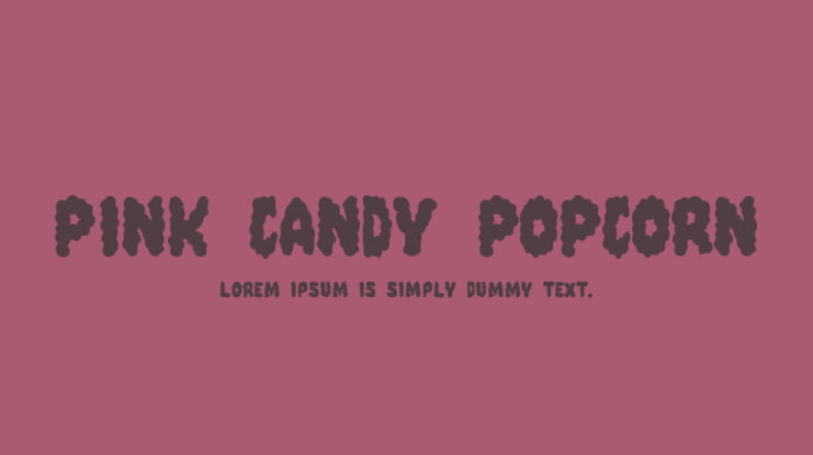 Pink Candy Popcorn Font Family